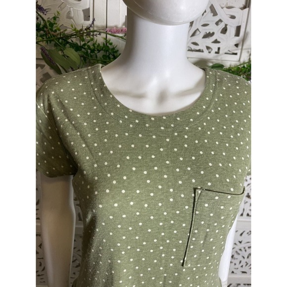 Alison J. Women’s Green Polka Dot Vintage Style Midi Casual House Dress - Picture 5 of 9